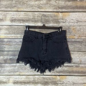 Unif Distressed Black Shorts Size 27